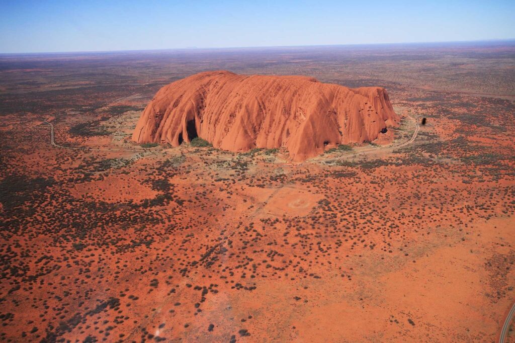 O monólito Uluru na Austrália