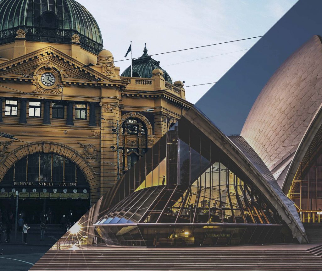 Compare as cidades de Melbourne e Sydney