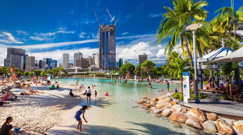Dicas para economizar em Brisbane: cidade de Brisbane ao ar livre.