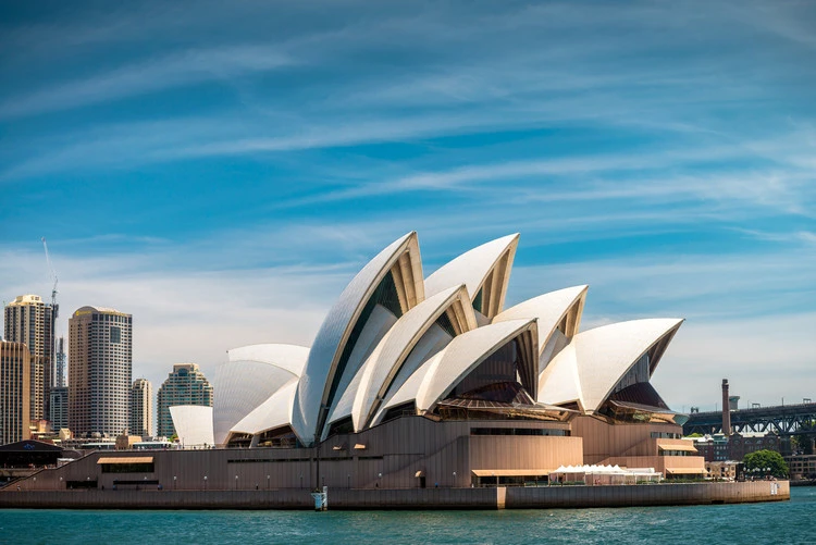 Visão da Opera House de Sydney: cidades na Austrália