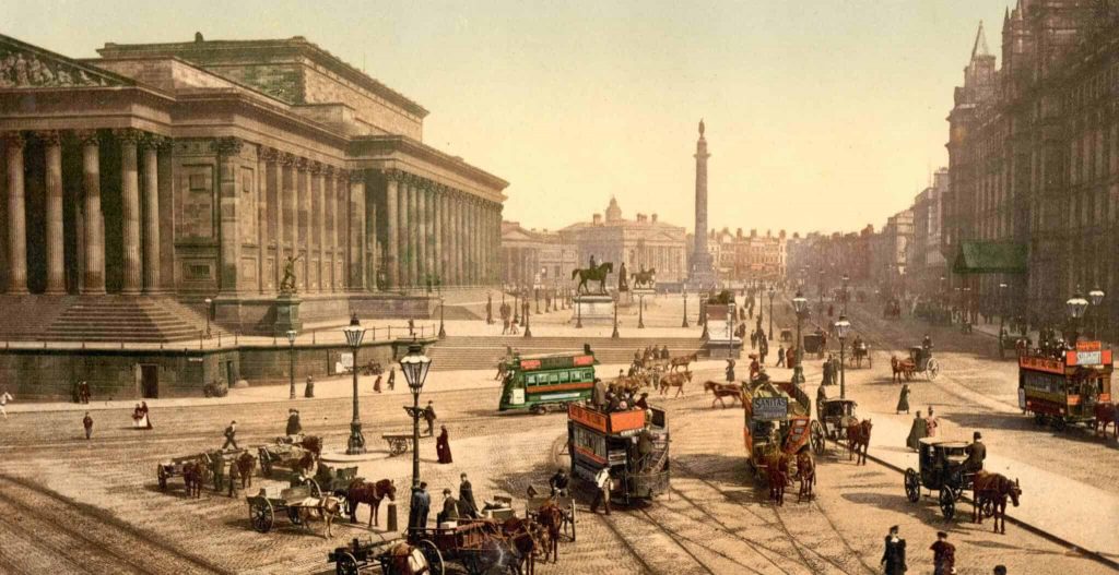 Foto histórica da cidade de Liverpool